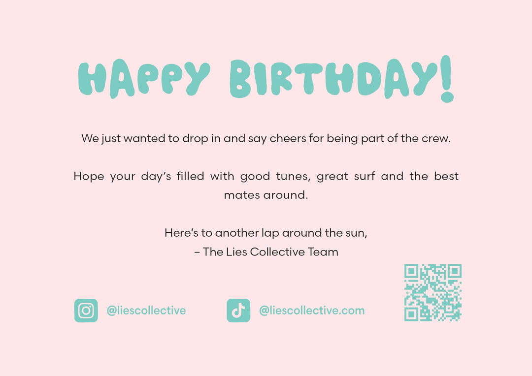 LIES BDAY CARD