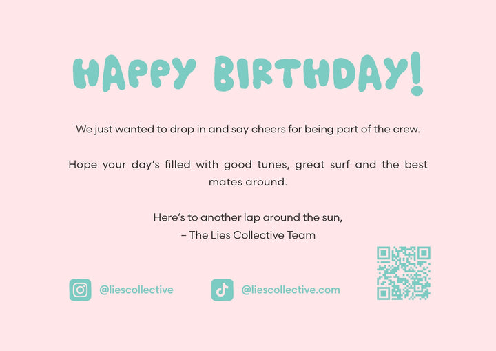 LIES BDAY CARD